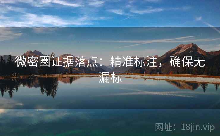 微密圈证据落点:精准标注,确保无漏标 微密圈证据落点:精准标注,确保无漏标