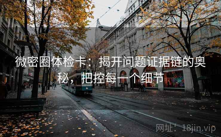 微密圈体检卡：揭开问题证据链的奥秘，把控每一个细节